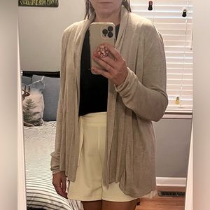 Cyrus, Large, open front cardigan, grey/beige